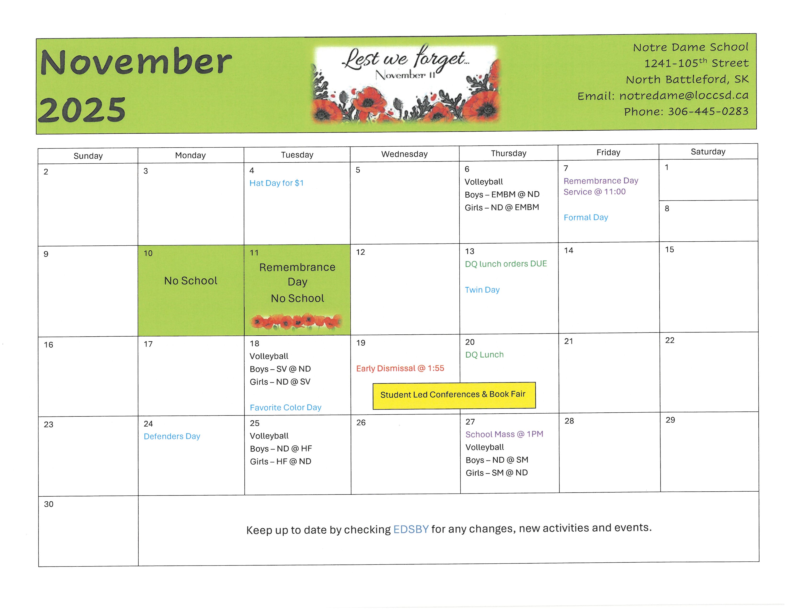 November Calendar