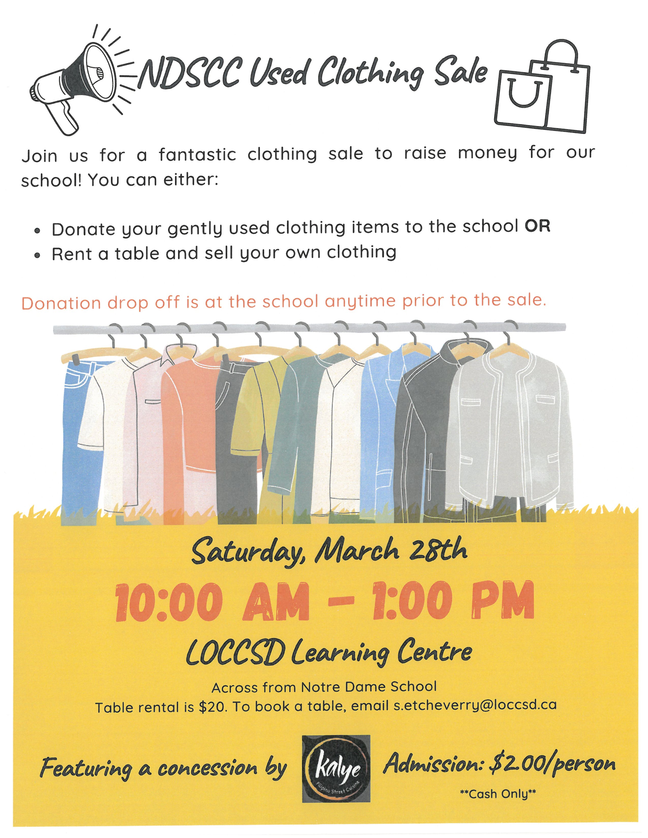 NDSCC Used Clothing Sale